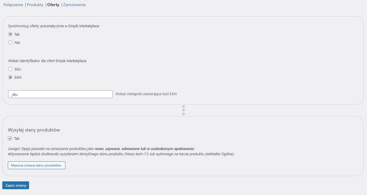 stan produktu woocommerce opcje